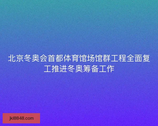 北京冬奥会首都体育馆场馆群工程全面复工推进冬奥筹备工作